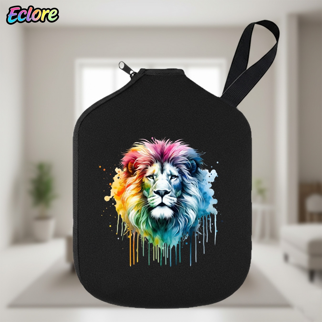 Colorful Watercolor Lion Head  - Pickleball Paddle review and price