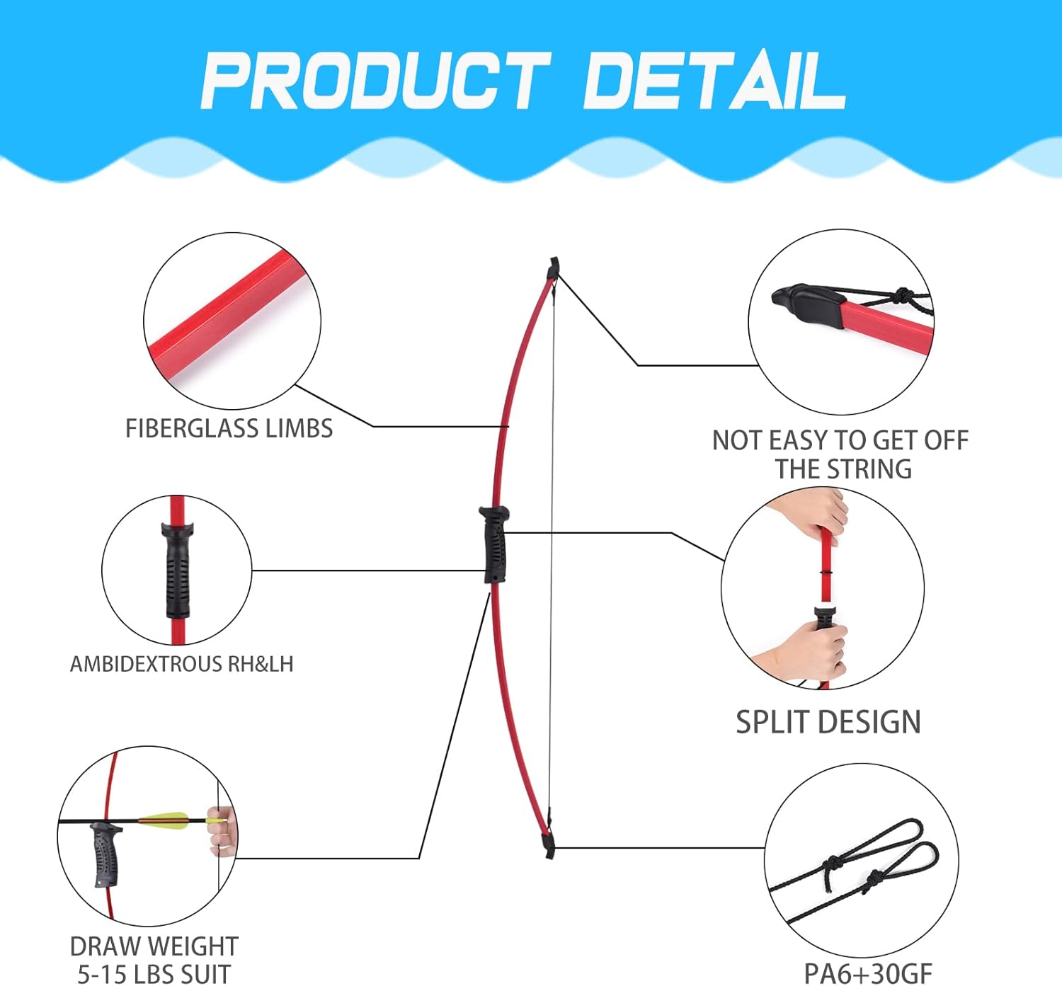 Recurve Bow and Arrow Set Outd - Archery Target Face review and price