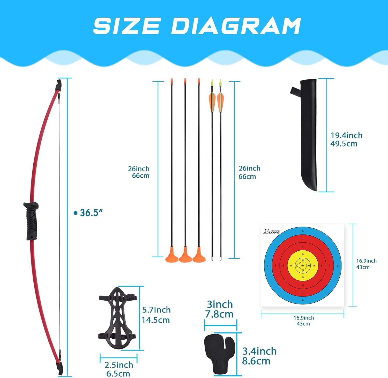 Recurve Bow and Arrow Set Outd - Archery Target Face review and price