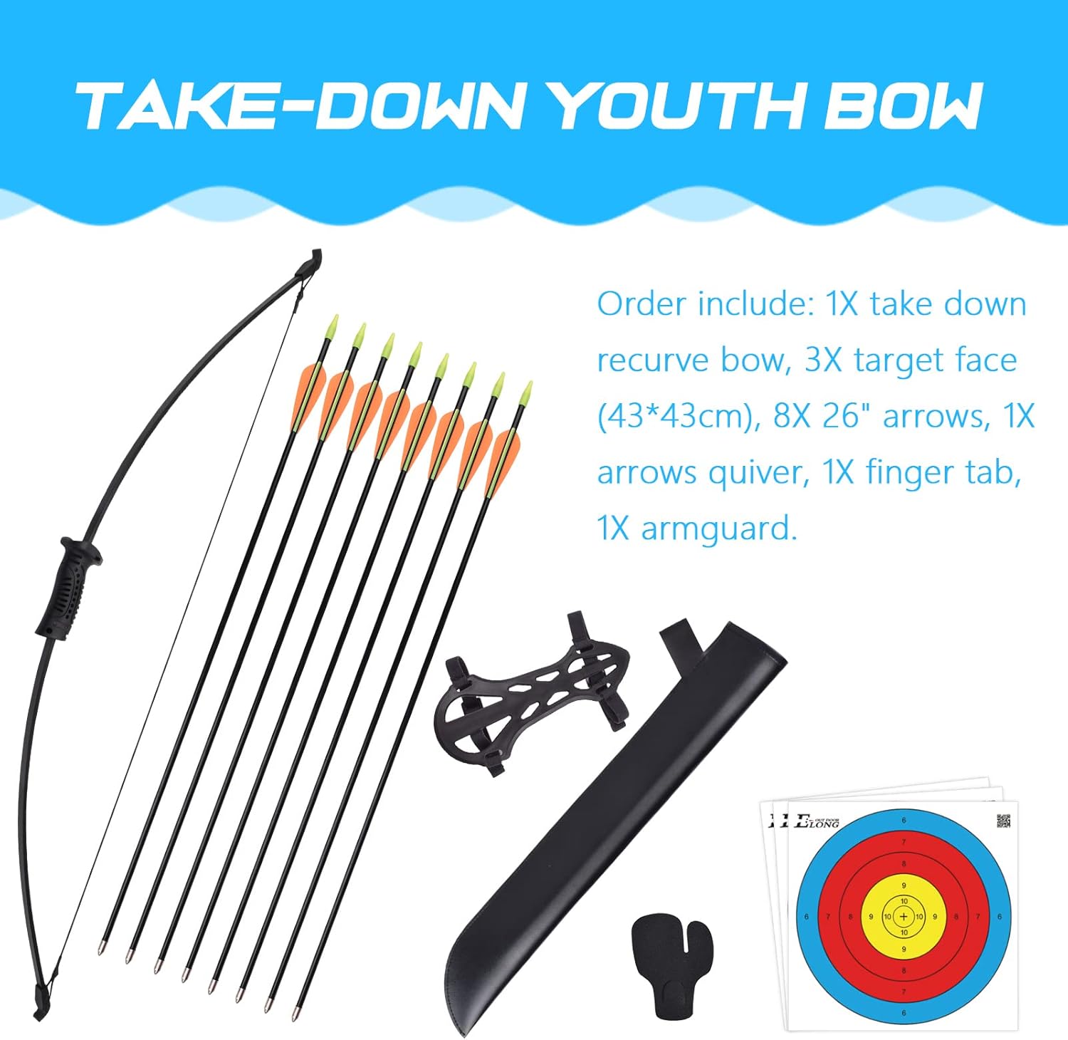 Recurve Bow and Arrow Set Outd - Archery Target Face review and price