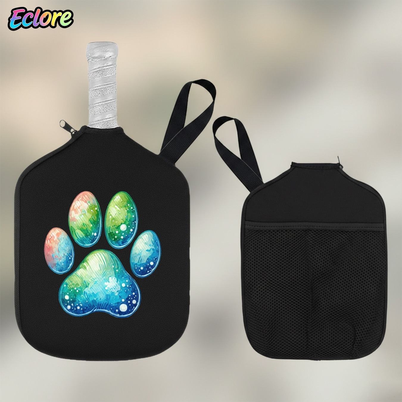 Watercolor Gradient Cat Paw Pr - Pickleball Paddle review and price